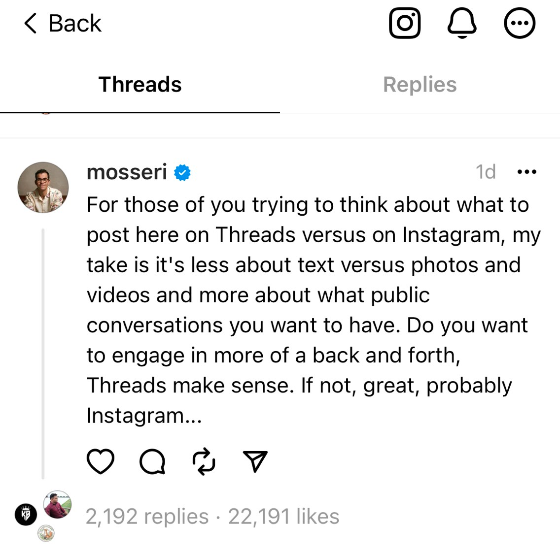 Instagram's Threads app 