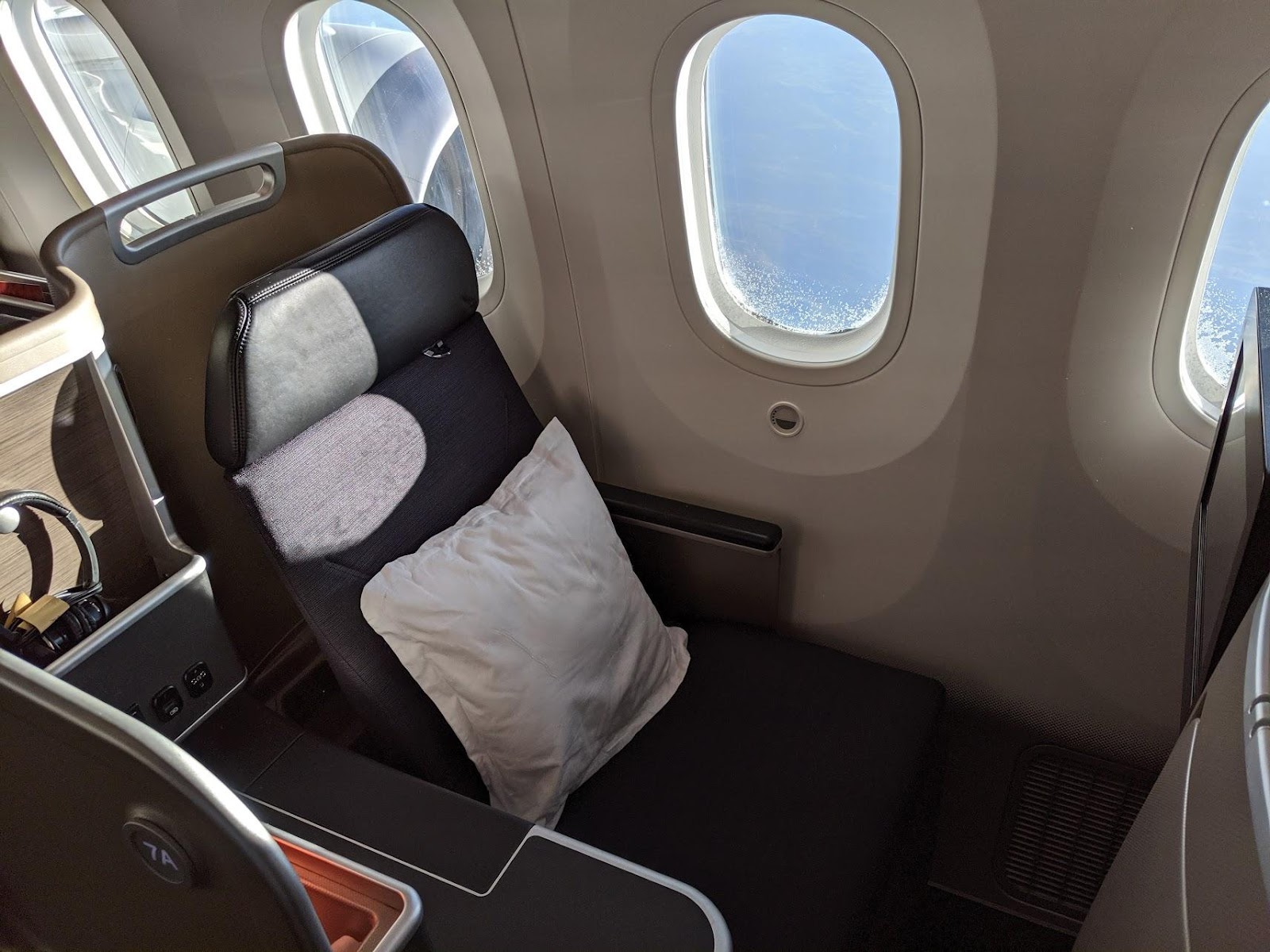 Qantas Business Class 787 Seat 7A