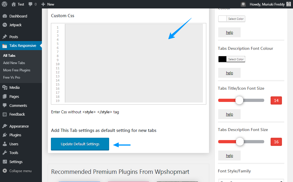 abas plugin wordpress css personalizado