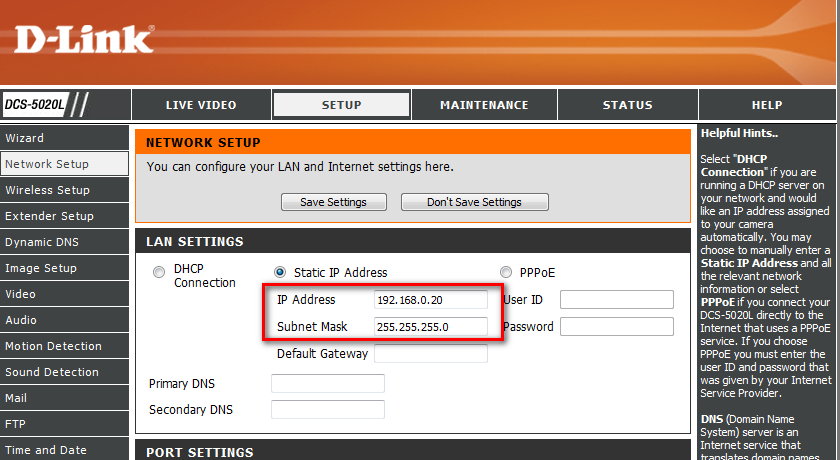 How do I change the LAN IP address of my camera? | D-Link UK