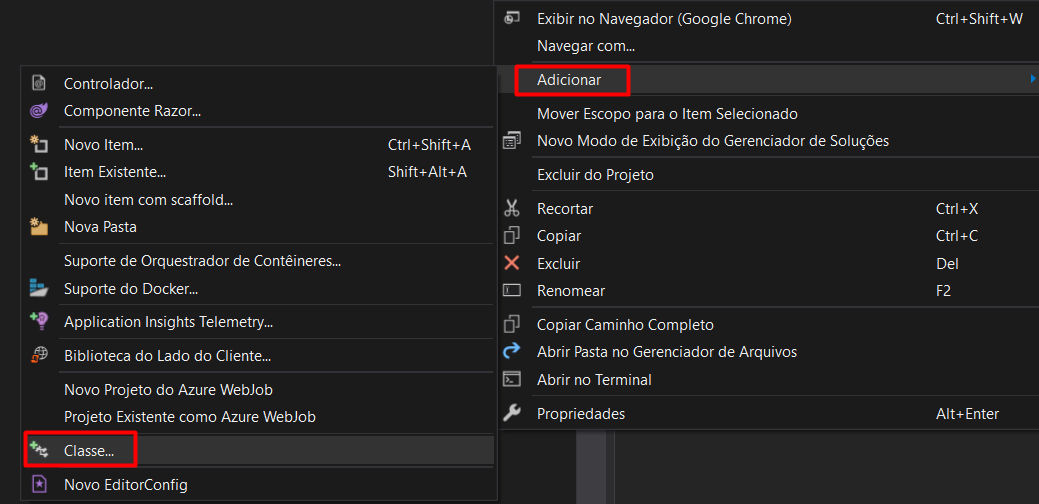 Adicionando nova classe API Rest