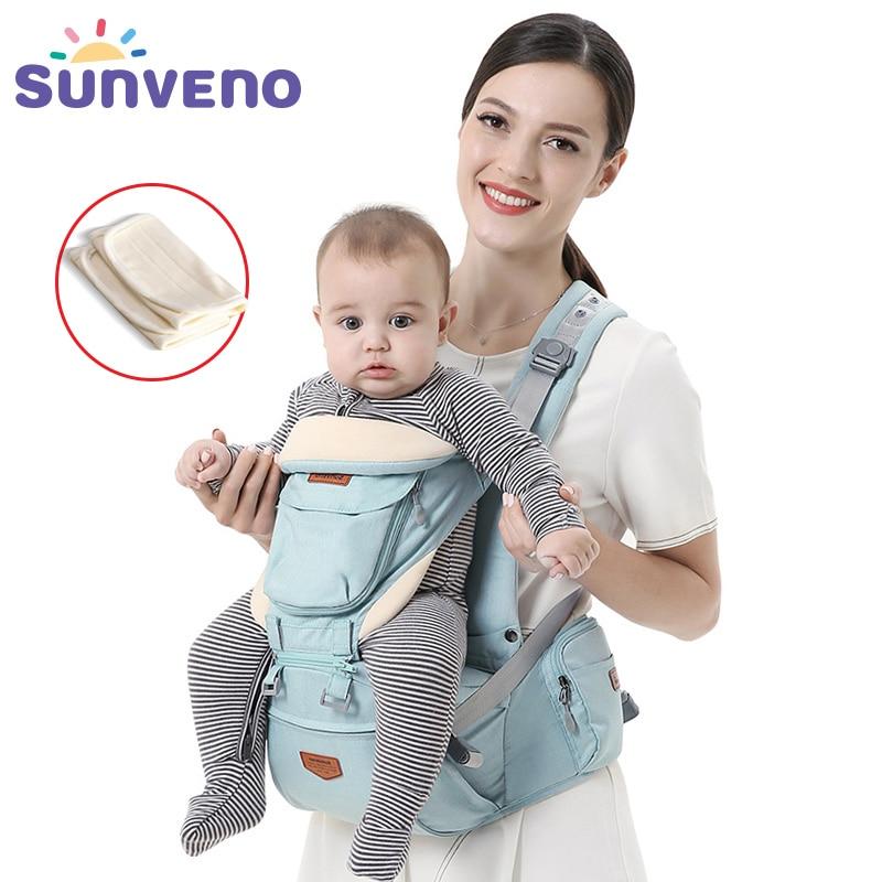 This SUNVENO Hipseat Baby Carrier has back straps that distribute weight evenly across the back and comes with adjustable shoulder straps making it super ideal and perhaps among the best carrier for small moms with small bodies struggling to fit a carrier that fits perfectly