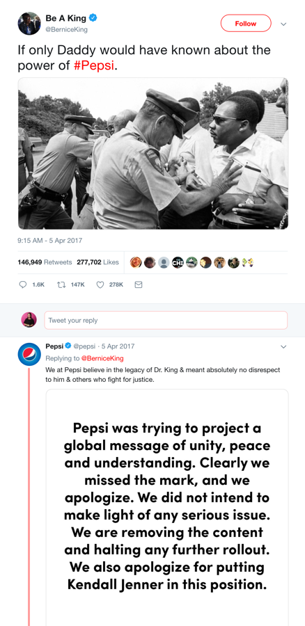 Crisis communications example by Pepsi