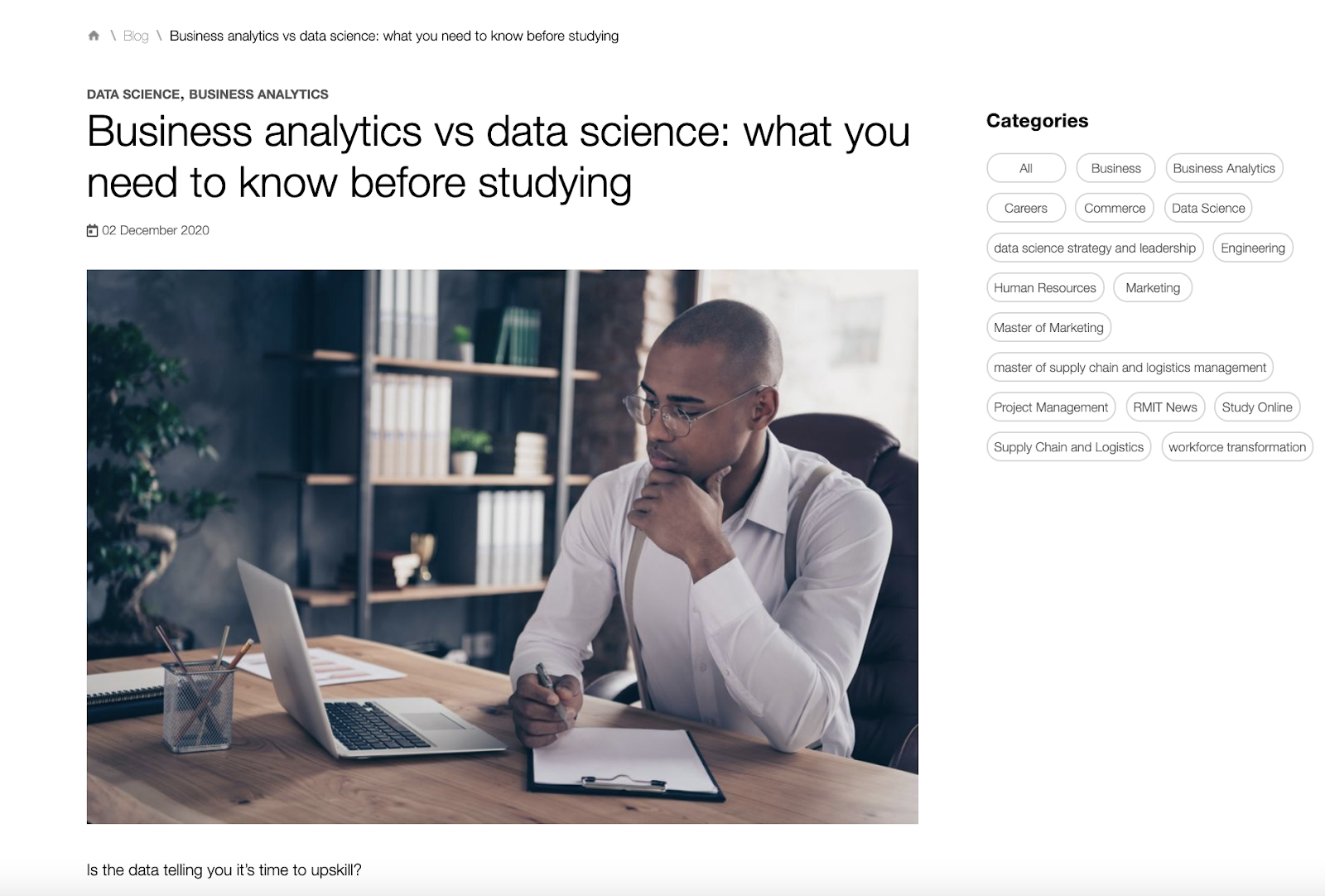 Business analytics vs data science