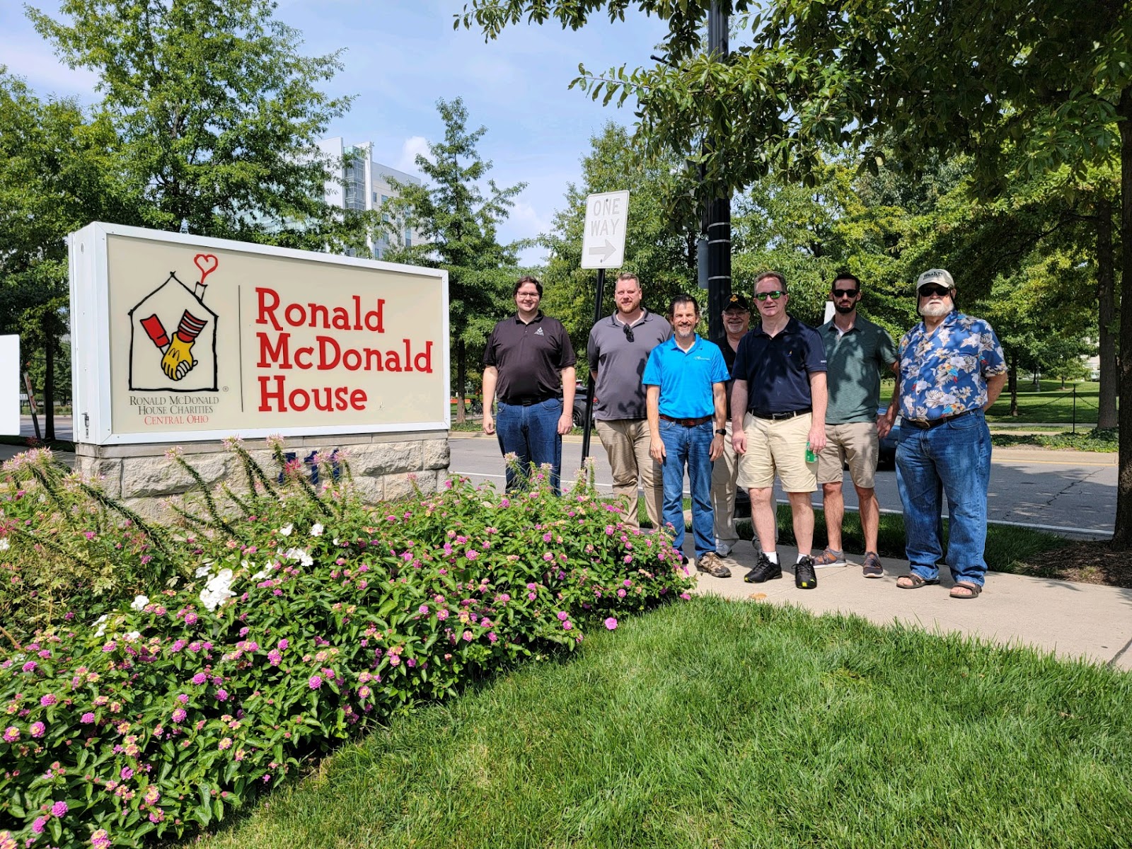 An image of York Lodge brethren at the Ronald McDonald House