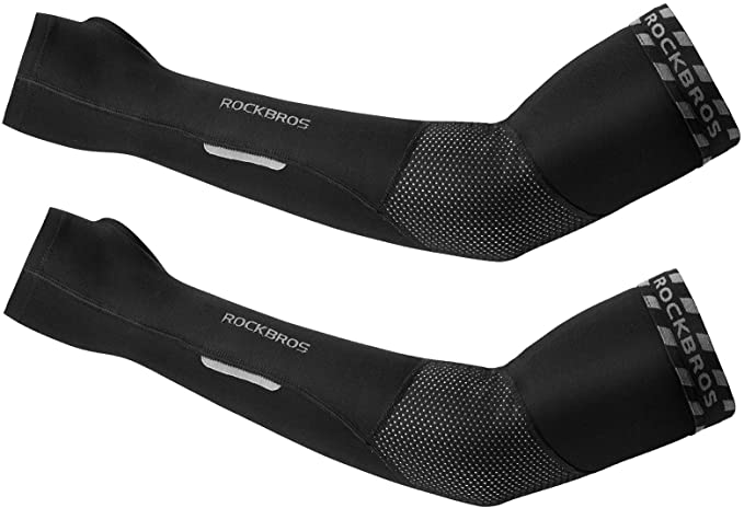 ROCKBROS Arm Warmers Thermal Arm Sleeves with Thumb Holes for Men Women