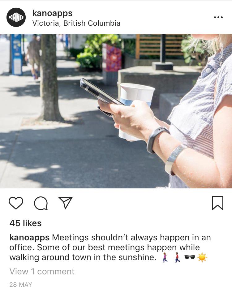 @kanoapps Arbeitsgewohnheiten Instagram Posts Beispiel