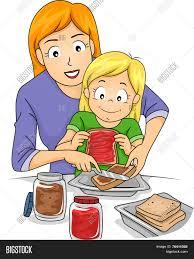 Image result for child and mother making a sandwich clipart