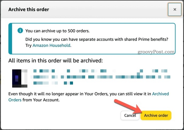 How To Archive Orders on Amazon. Tutorial Image 3