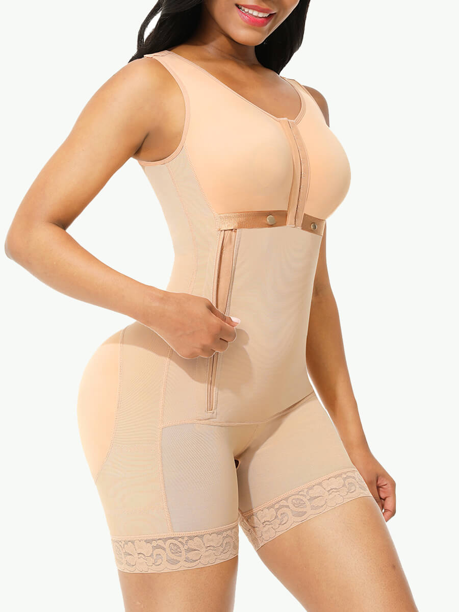 Sculptshe High Compression Full Body Shaper with Side Zipper