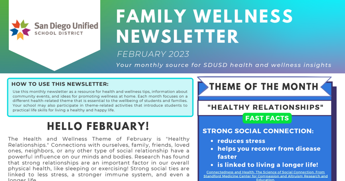 6. February 23 SDUSD Family Wellness Newsletter - English.pdf