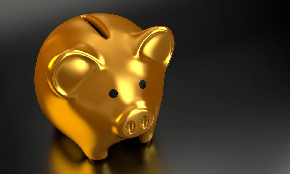 Golden piggy bank - finance