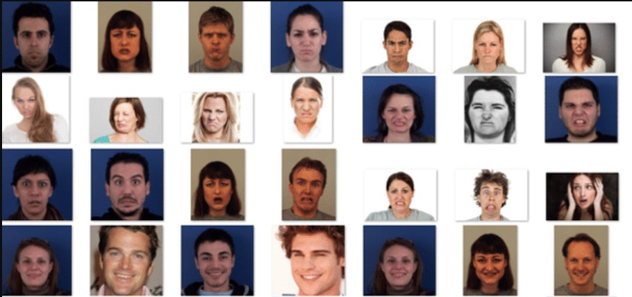 Face image dataset to train a facial recognition system