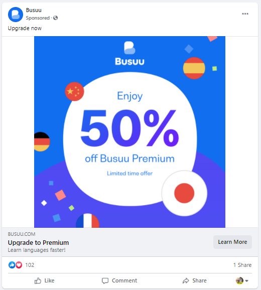 Facebook ad