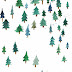 Minimalistic Christmas Trees Wallpaper for iPhone and Android