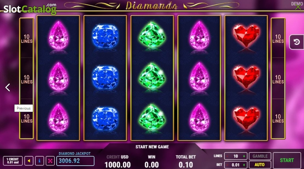 diamonds slot screenshot fazi