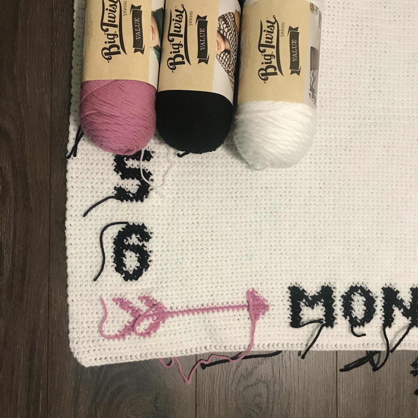 crochet graph baby milestone first year blanket