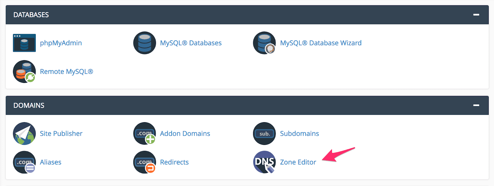 painel cpanel em um host compartilhado
