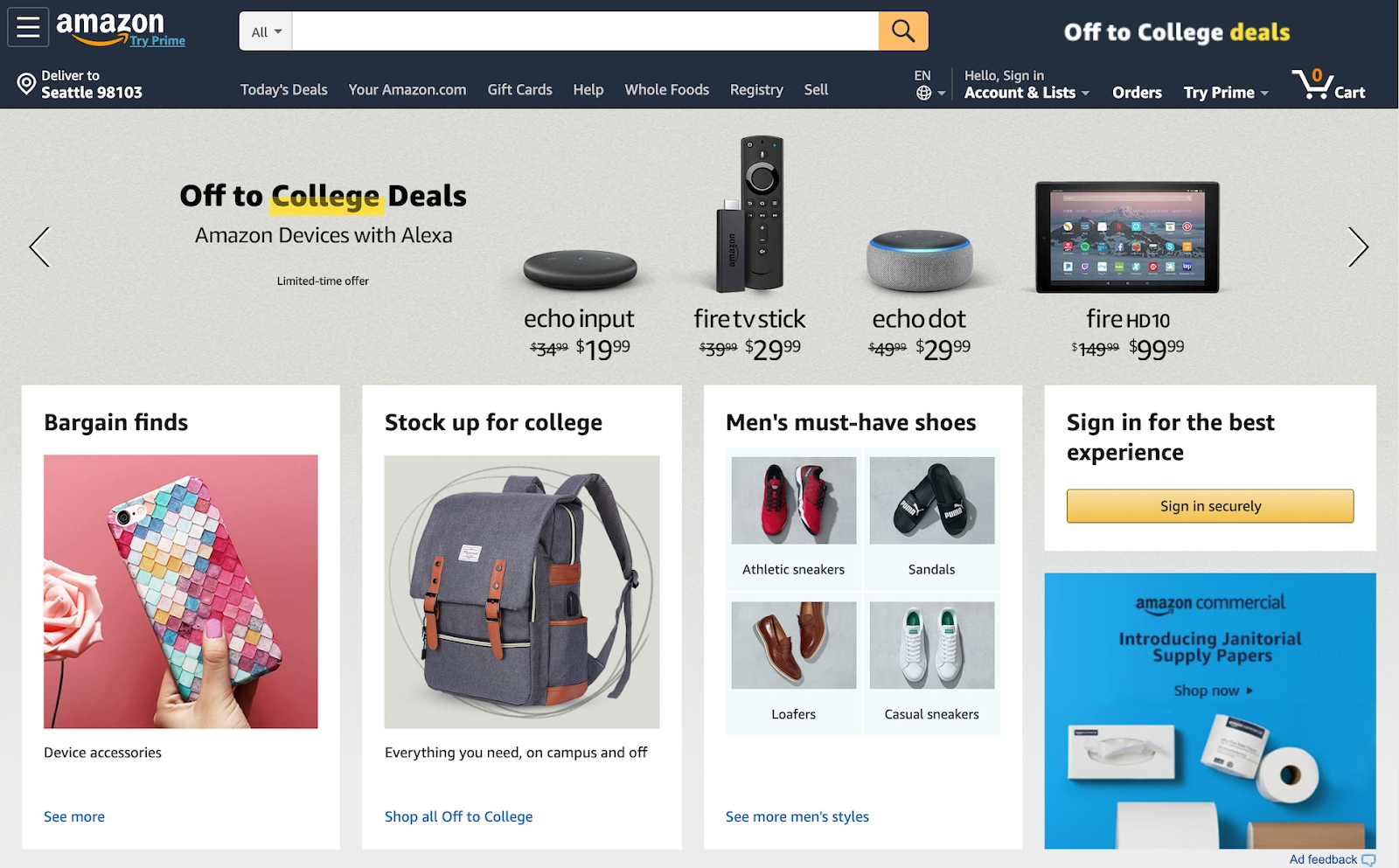 Examples of B2B2C E-Commerce Amazon