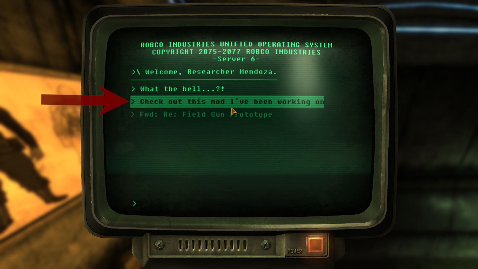 Correct option to select to receive the Resla Roil. | Fallout: New Vegas