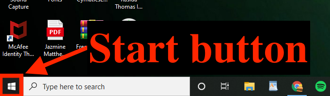 windows start button