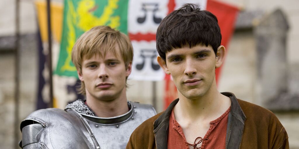 Colin Morgan and Bradley James in 'Merlin'