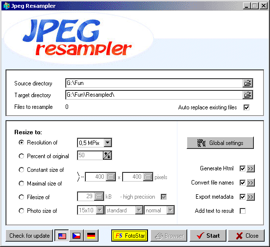 JPEG Resampler | Image editors