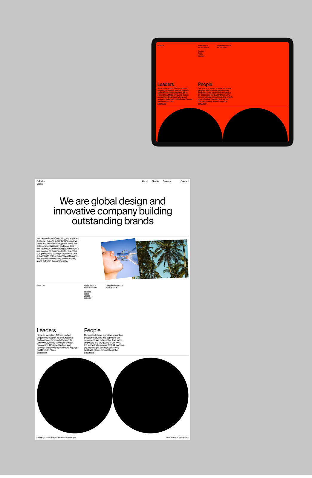grid Layout typography   Website