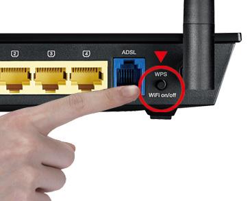 Где находится кнопка wps ASUS DSL-N12E - Ver. C Annex A & Annex B Wireless-N300 ADSL Modem Router - Multi