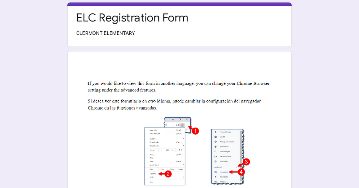 ELC Registration Form
