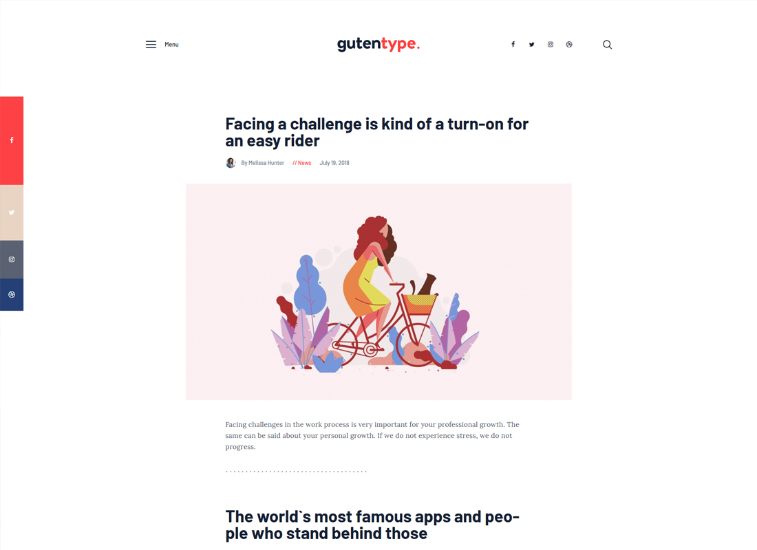Gutentype |  Tema WordPress 100% Gutenberg para blogs modernos