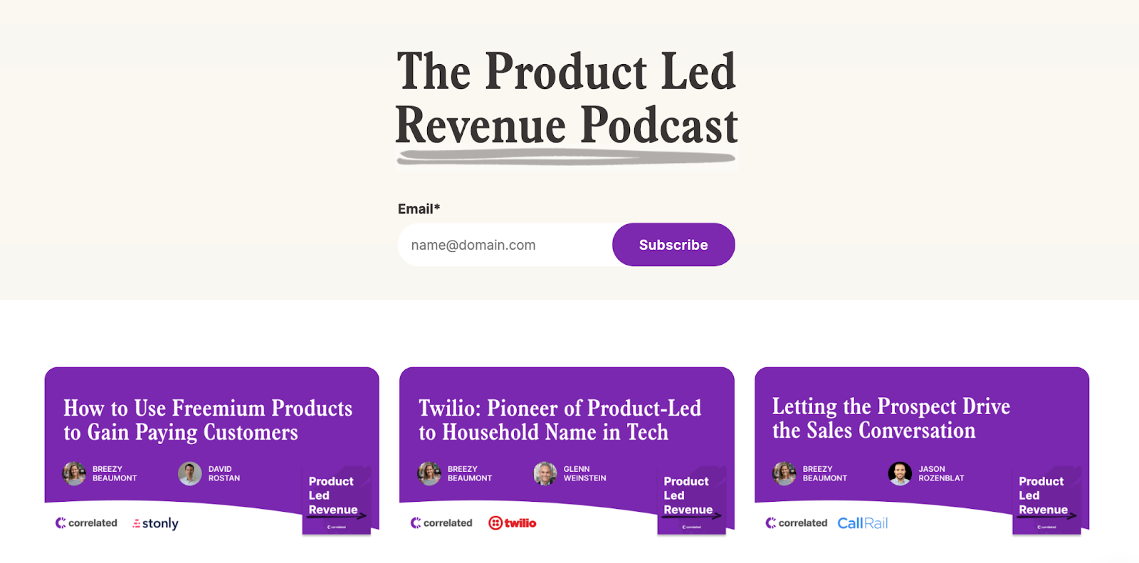 The Product Led Revenue Podcast