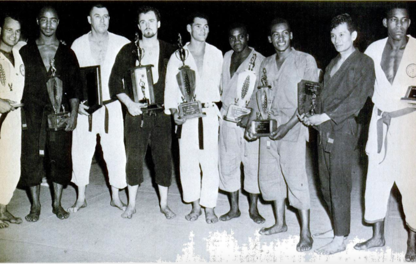 John Keehan aka Count Dante fourth from left, next to Robert Trias / Black Belt Magazine 1965