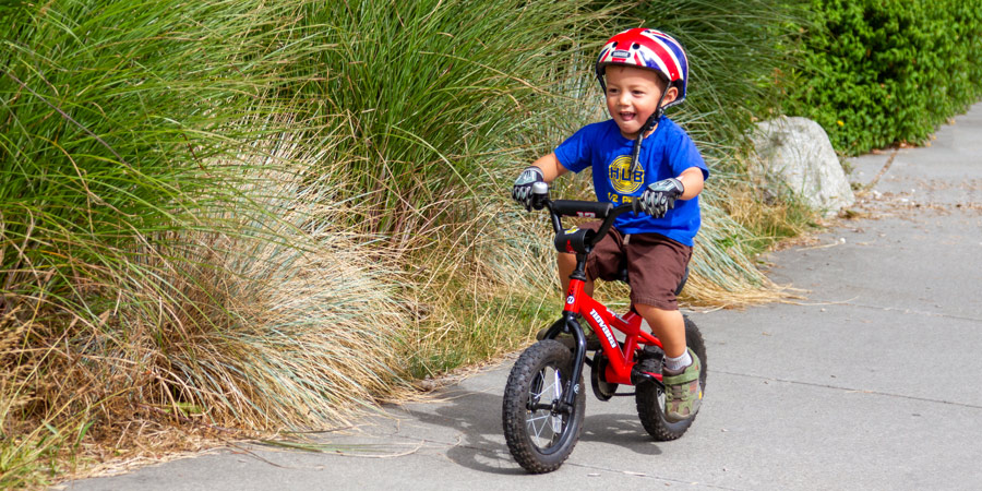 teaching older child to ride bike