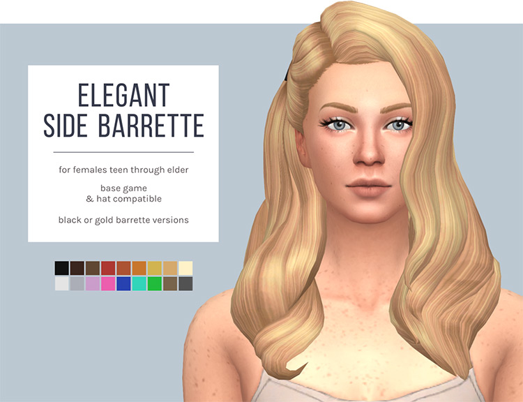 Elegant Side Barrette / Hair TS4 CC