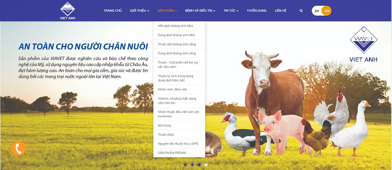 website Việt Anh Viavet