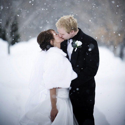 冬季婚禮 心幸福婚禮小物 雪地 心幸福 婚禮小物