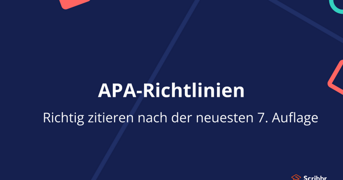 APA-Richtlinien Vorlesungsfolien - Google Slides