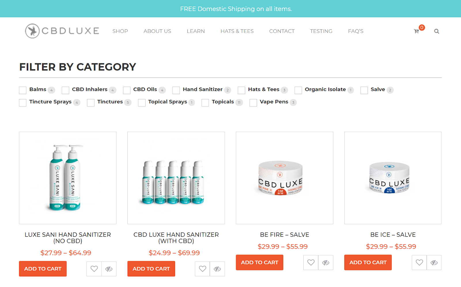 screenshot website cud luxe cud oil tinctures drops buy purchase online best