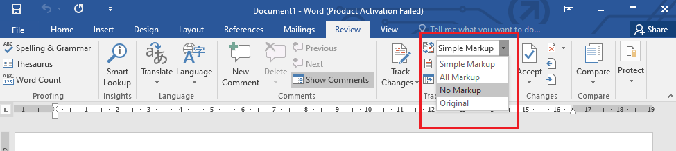 How to Turn Off Track Changes on a Word Document - step 2