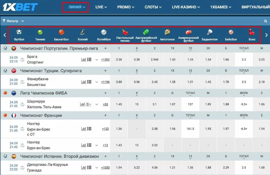 Букмекерская контора 1xBet. Бонусы, акции, лучшие коэффициенты. Линии ставок