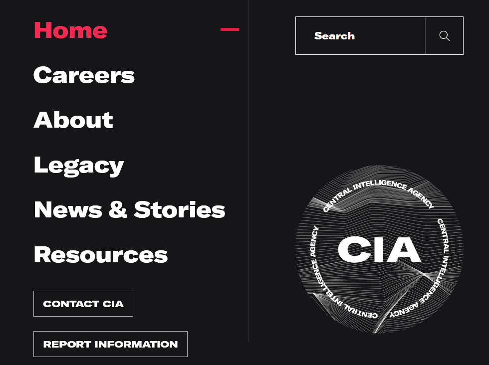 CIA homepage