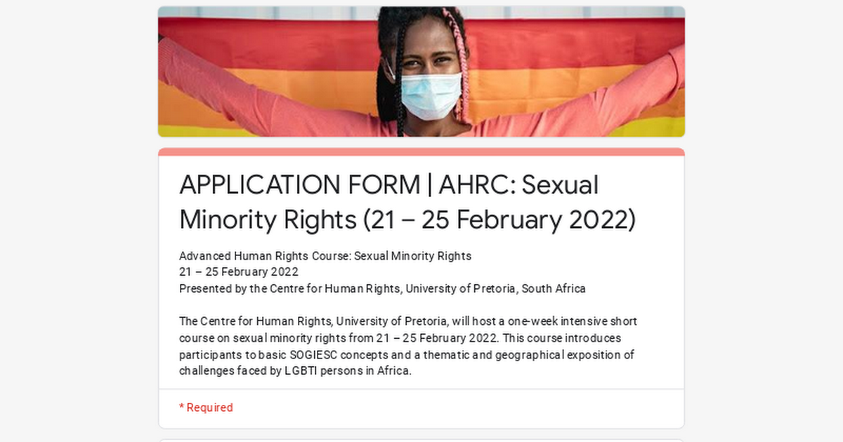 Application Form Ahrc Sexual Minority Rights 21 25 February 2022