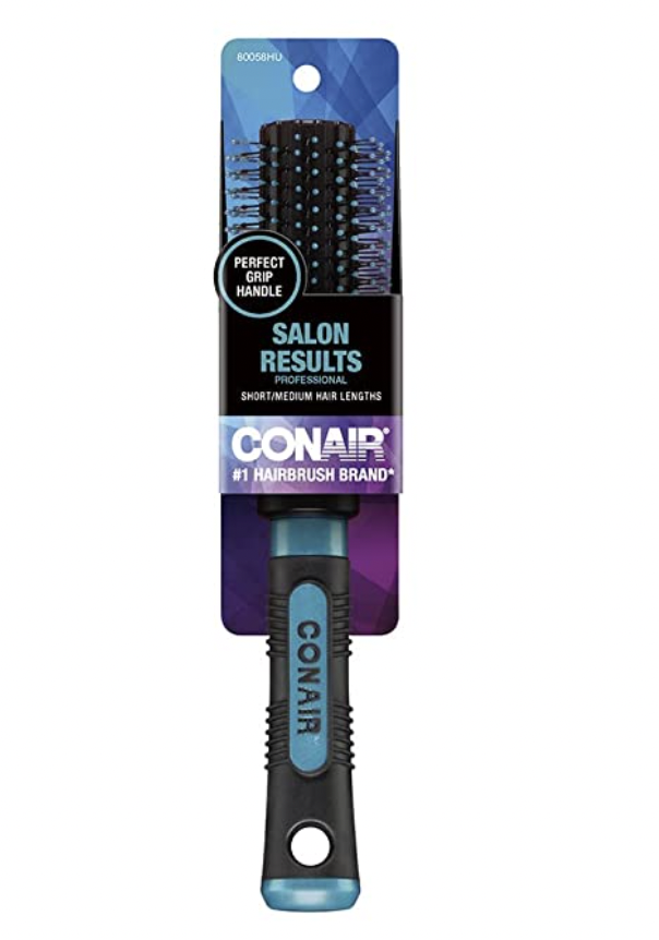 Conair® Professional Medium Round Hair Brush with Nylon Bristles and Rubber-Grip Handle