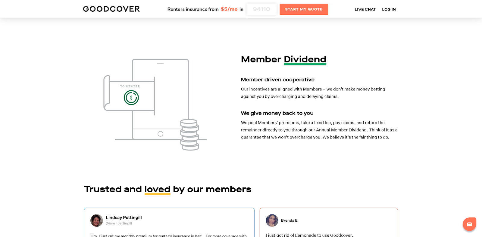 Goodcover Annual Member Dividend