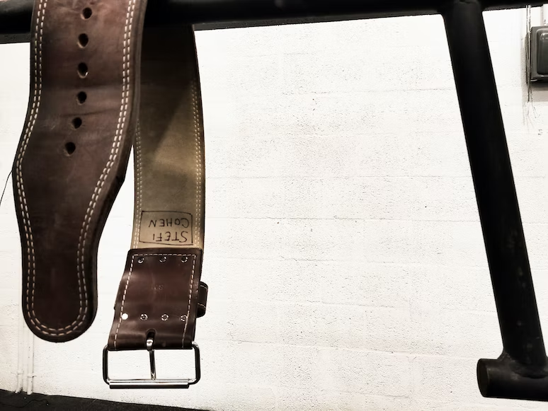 A leather weightlifting belt can go a long way