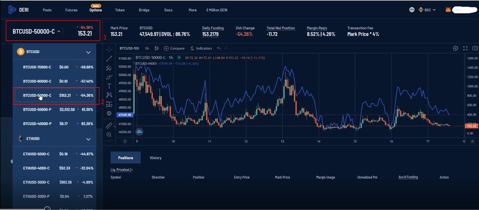 Cara Trading Everlasting Options di Deri Protocol