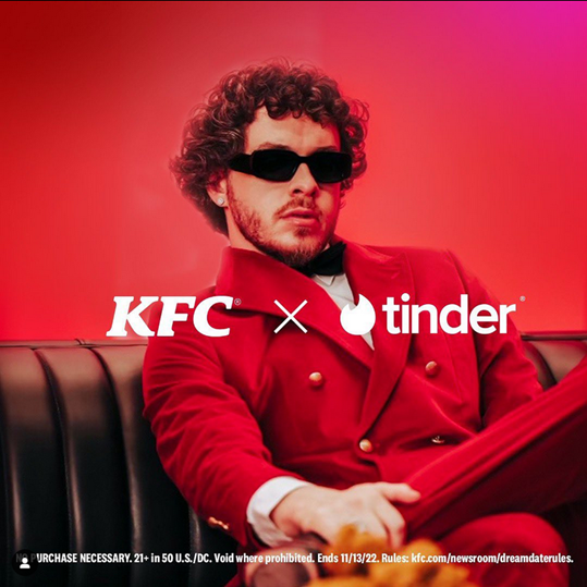 Tinder and KFC mobile ad campaign