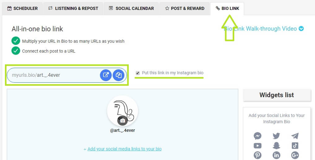 How to Track Instagram Link Clicks Using AiSchedul Step 3