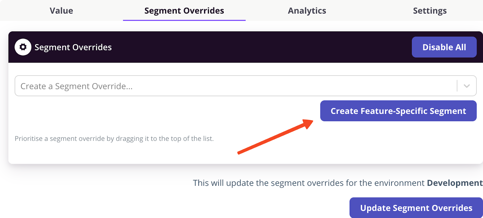 Segment Overrides